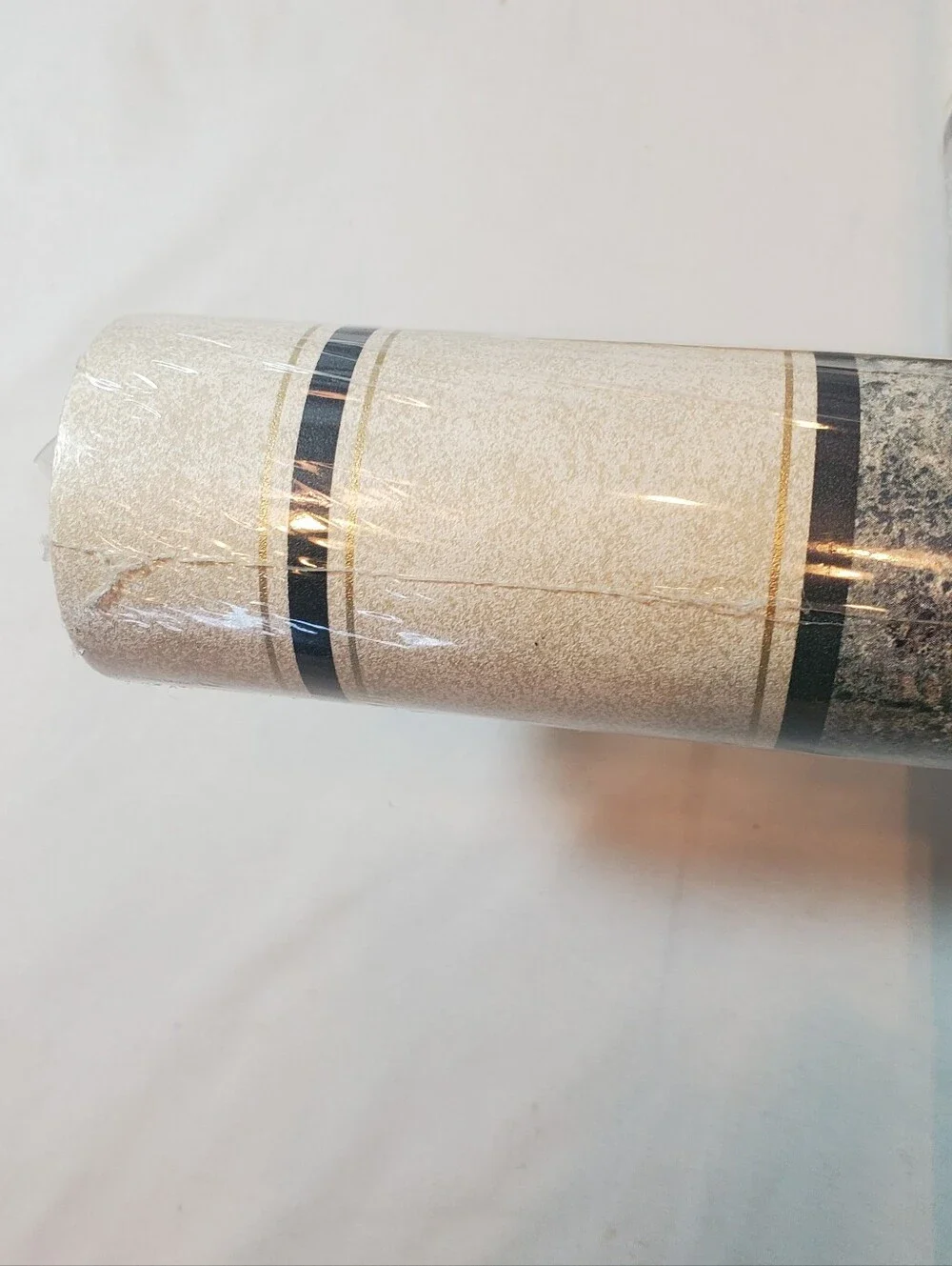 Sunworthy Vtg Striped Vinyl Wallpaper Double Roll 55.4 Sq Ft Ea, Lot Of 2 Rolls